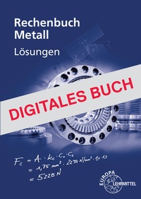 Bild vergrößern Bild: Rechenbuch Metall - Lösungen - Europa-Lehrmittel