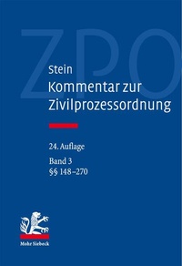 Abbildung von: Kommentar zur Zivilprozessordnung - Band 3 - Mohr Siebeck