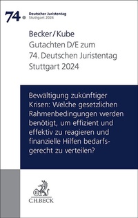 Abbildung von: Verhandlungen des 74. Deutschen Juristentages Stuttgart 2024 Band I - C.H.BECK
