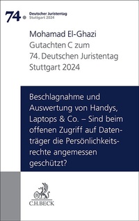Abbildung von: Verhandlungen des 74. Deutschen Juristentages Stuttgart 2024 - Band I - C.H.BECK