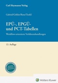 Cover: EP&Uuml;-, EPG&Uuml;- und PCT-Tabellen - Carl Heymanns Verlag