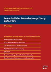 Bild vergrößern Bild: Die mündliche Steuerberaterprüfung 2024/2025 - HDS