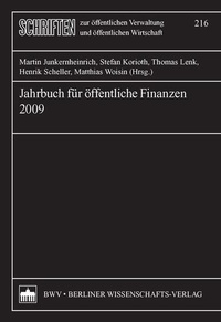 Bild vergrößern Bild: Jahrbuch für öffentliche Finanzen 2009 - Berliner Wissenschafts-Verlag