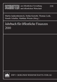 Bild vergrößern Bild: Jahrbuch für öffentliche Finanzen 2010 - Berliner Wissenschafts-Verlag