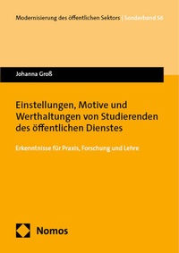 Abbildung von: Einstellungen, Motive und Werthaltungen von Studierenden des öffentlichen Dienstes - Nomos