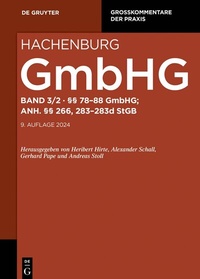 Abbildung von: GmbHG - De Gruyter