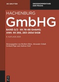 Cover: GmbHG - De Gruyter