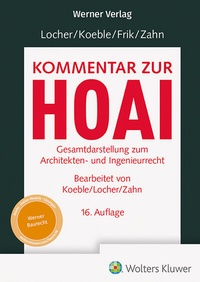 Abbildung von: Kommentar zur HOAI - Werner