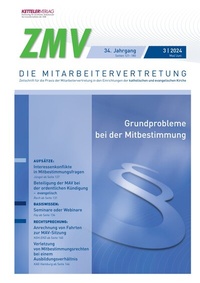 Abbildung von: ZMV - DIE MITARBEITERVERTRETUNG - KETTELER-VERLAG