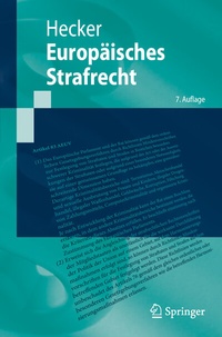 Abbildung von: Europäisches Strafrecht - Springer