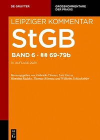 Abbildung von: Leipziger Kommentar - StGB - De Gruyter