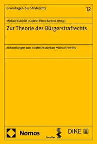 Abbildung von: Zur Theorie des Bürgerstrafrechts - Nomos