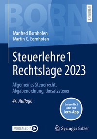 Abbildung von: Steuerlehre 1 Rechtslage 2023 - Springer Gabler