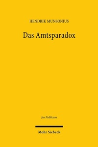 Abbildung von: Das Amtsparadox - Mohr Siebeck