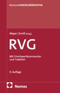 Cover: Rechtsanwaltsverg&uuml;tungsgesetz: RVG - Nomos