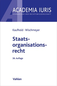 Abbildung von: Staatsorganisationsrecht - Vahlen