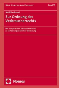 Abbildung von: Zur Ordnung des Verbraucherrechts - Nomos