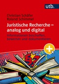 Cover: Juristische Recherche - analog und digital - UTB
