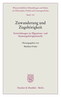 Abbildung von: Zuwanderung und Zugehörigkeit - Duncker & Humblot