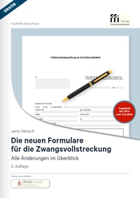 Cover of  Die neuen Formulare für die Zwangsvollstreckung - FFI-Verlag