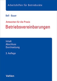 Abbildung von: Betriebsvereinbarungen - Vahlen