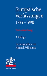 Abbildung von: Europäische Verfassungen 1789-1990 - Mohr Siebeck