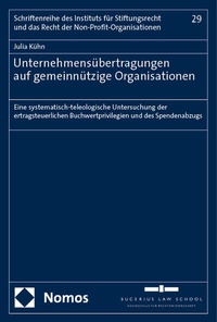 Abbildung von: Unternehmensübertragungen auf gemeinnützige Organisationen - Nomos
