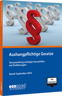 Bild vergrößern Bild: Aushangpflichtige Gesetze - ecomed Storck