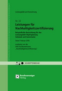 Abbildung von: Leistungen für Nachhaltigkeitszertifizierung - Leistungsbild und Honorierung - Reguvis Fachmedien