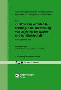 Abbildung von: Ergänzungen zum Leistungsbild der Grundleistungen - Zusätzlich zu vergütende Leistungen bei der Planung von Objekten der Wasser- und Abfallwirtschaft - Reguvis Fachmedien