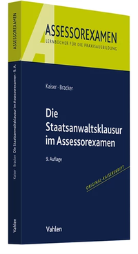 Enlarge image Cover: Die Staatsanwaltsklausur im Assessorexamen - Vahlen