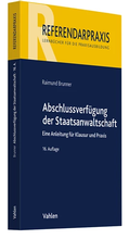 Cover: Abschlussverf&uuml;gung der Staatsanwaltschaft - Vahlen