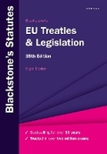 Cover: Blackstone's EU Treaties & Legislation - Oxford University Press