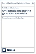 Cover: Urheberrecht und Training generativer KI-Modelle - Nomos