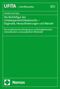 Abbildung von: Die Rechtsfigur des Urheberpersönlichkeitsrechts - Dogmatik, Herausforderungen und Wandel - Nomos