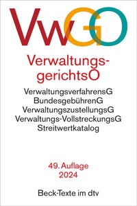 Abbildung von: Verwaltungsgerichtsordnung, Verwaltungsverfahrensgesetz: VwGO, VwVfG - dtv