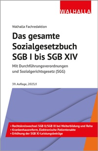Bild vergrößern Bild: Das gesamte Sozialgesetzbuch SGB I bis SGB XIV - Walhalla