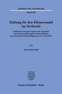 Abbildung von: Haftung für den Klimawandel im Zivilrecht - Duncker & Humblot