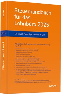 Bild vergrößern Bild: Steuerhandbuch für das Lohnbüro 2025 - Rehm