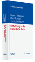 Cover: Einf&uuml;hrung in das B&uuml;rgerliche Recht - Vahlen