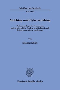 Abbildung von: Mobbing und Cybermobbing - Duncker & Humblot