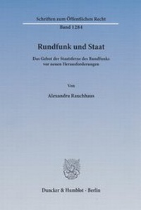 Abbildung von: Rundfunk und Staat - Duncker & Humblot