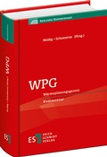 Cover: WPG: W&auml;rmeplanungsgesetz - Erich Schmidt Verlag