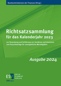 Cover: Richtsatzsammlung f&uuml;r das Kalenderjahr 2023 - Erich Schmidt Verlag