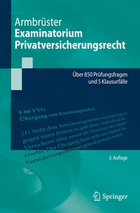 Abbildung von: Examinatorium Privatversicherungsrecht - Springer
