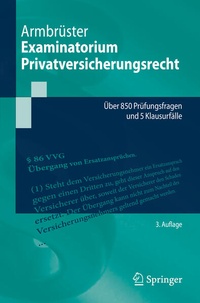 Bild: Examinatorium Privatversicherungsrecht - Springer