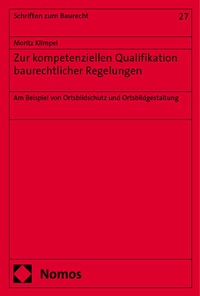 Abbildung von: Zur kompetenziellen Qualifikation baurechtlicher Regelungen - Nomos