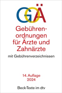 Abbildung von: Gebührenordnungen für Ärzte und Zahnärzte: GOÄ  - dtv