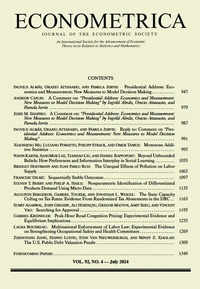 Abbildung von: Econometrica - Wiley