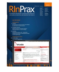 Abbildung von: RInPrax | Rechtspraxis der Industrie- und Infrastrukturprojekte - C.H.BECK